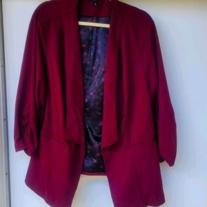 Burgundy coat
